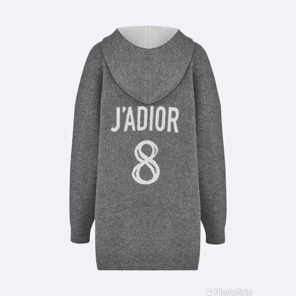 Christian Dior J'ADIOR 8' Hooded Cashmere Sweater with Rear Signature - Picture 2 of 13